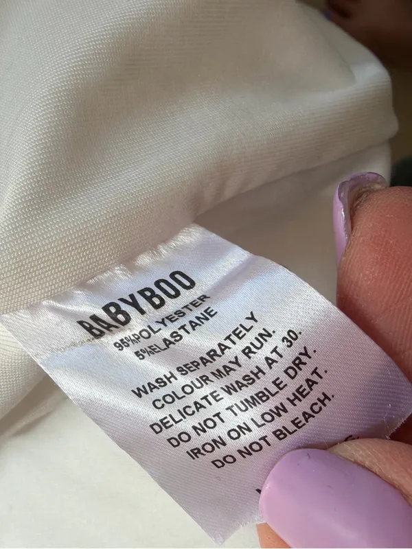 BabyBoo white maxi‎ gown size small - Image 6