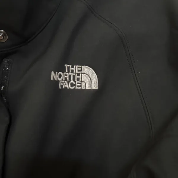 The North Face Apex Softshell Jacket Womens L Black Windproof Mid Length Coat - Image 2