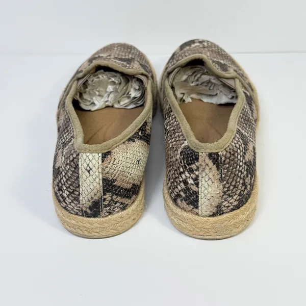 Clarks‎ Collection Womens Snake Print Espadrille Slip On Flats Brown Tan Size 7 - Image 4