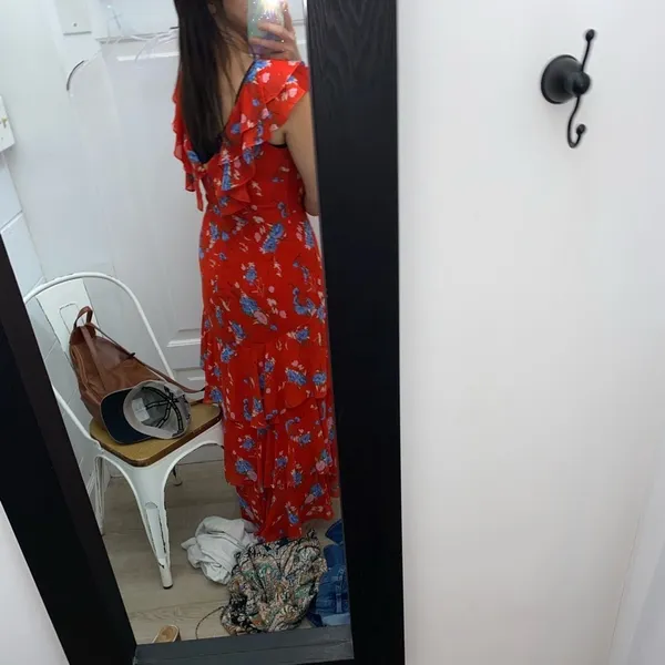 WAYF Chelsea tiered red ruffle maxi dress - Image 8