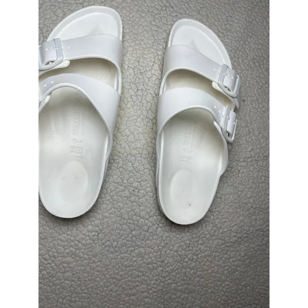 Birkenstock Arizona EVA Sandals White Slip On Water Resistant Size 38 - Image 2