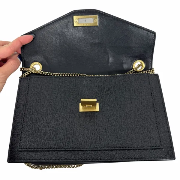 REISS Coleville Small Leather Crossbody Bag Convertible Shoulder Bag Black - Image 9