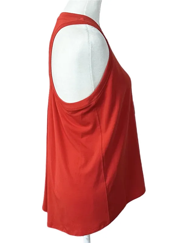 Athleta Ease In Tank Workout Racerback Relaxed Fit Tank Top Orange Size Small - Image 5