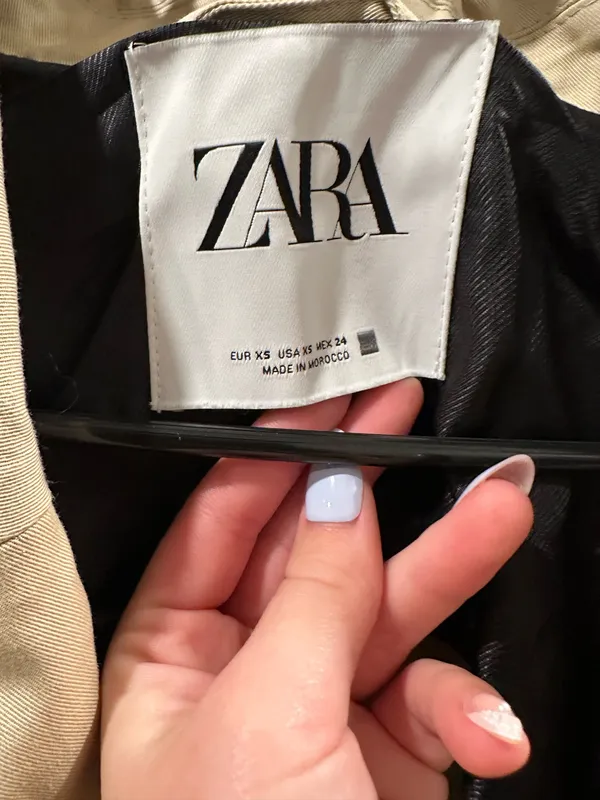 ZARA Tan Trench Coat Beige - Image 3