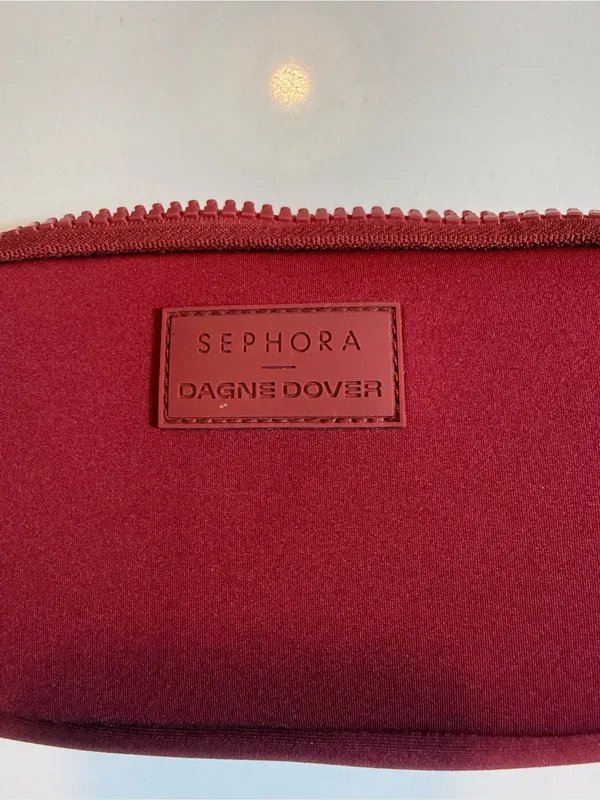 Sephora x Dagne Dover Neoprene Belt‎ Bag Crossbody Burgundy Adjustable Strap - Image 7