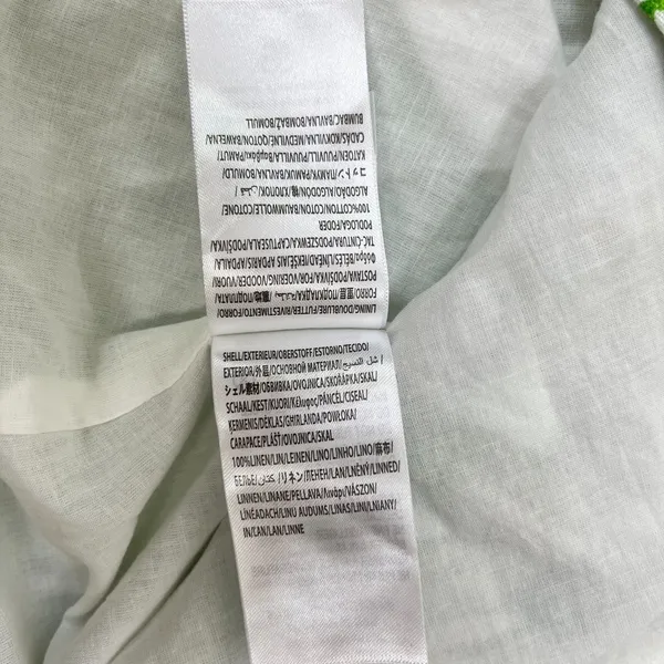 NWOT Farm Rio Linen Tropical Forest Off-White Mini Dress Size S - Image 10