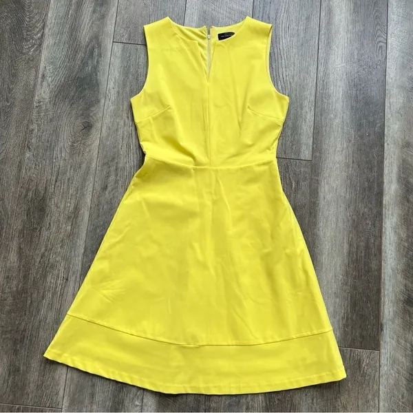 The Limited Sleeveless Skater Dress Bright Yellow Size XS - Image 7