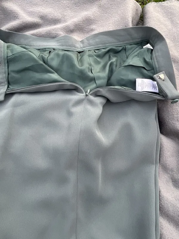 Petite Sophisticate Sea Green Pant Suit Set Size 6 - Image 15