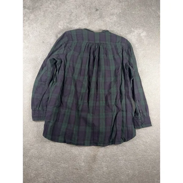 womens ralph lauren denim & supply navy green‎ plaid xl shirt Button Up Blouse - Image 8
