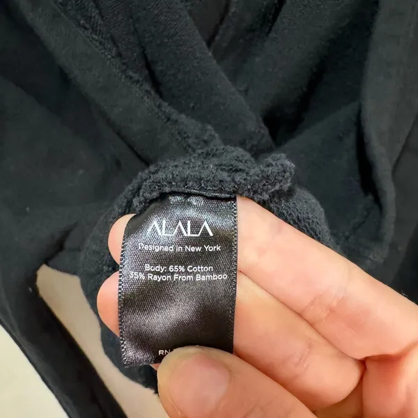 Alala Off Duty Cropped Hoodie Sz‎ Small Black - Image 8