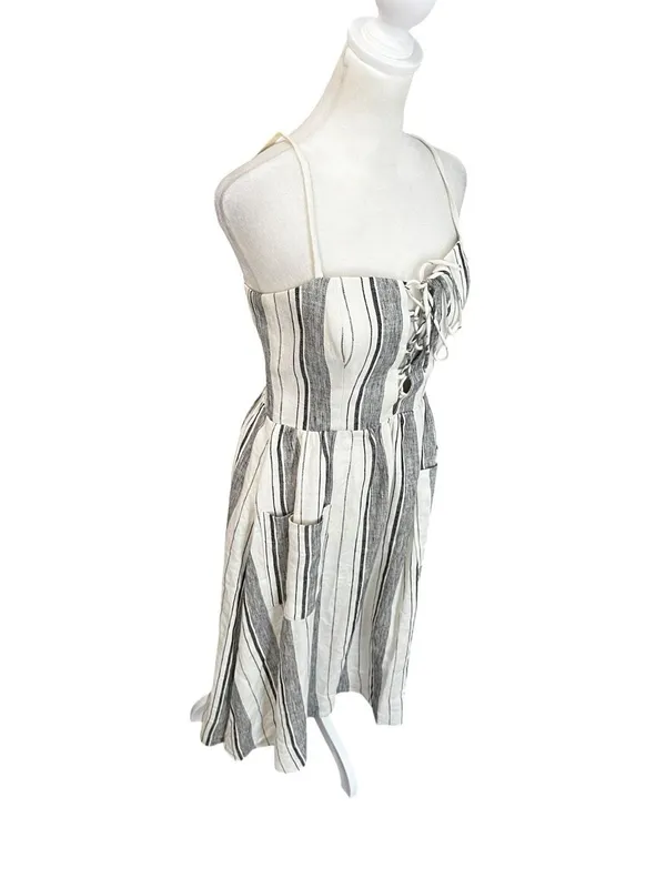 Reformation Ellen Linen Midi Dress Louisiana Stripe Size 4 - Image 6