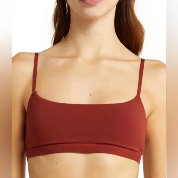 NWT Skims Sangria Bralette size XXS Cotton‎ Elastane NEW - Image 3