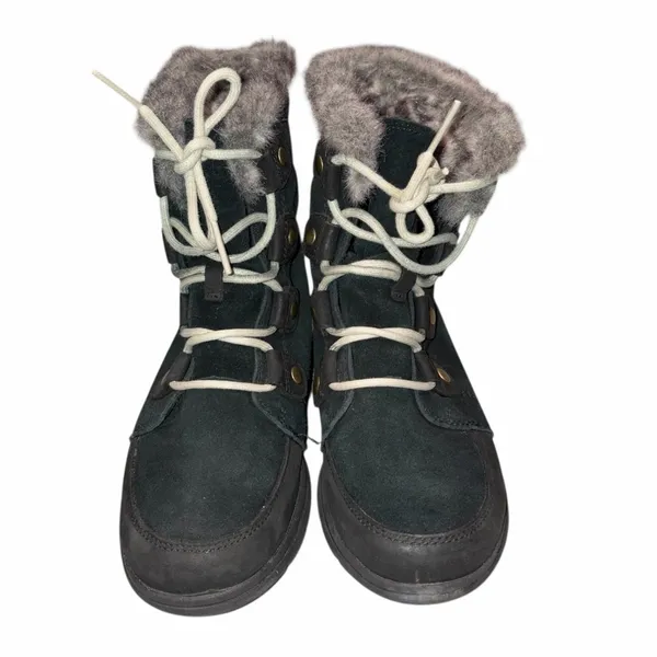 Sorel Explorer Black Joan Suede Boots Shoes size 8.5 - Image 5