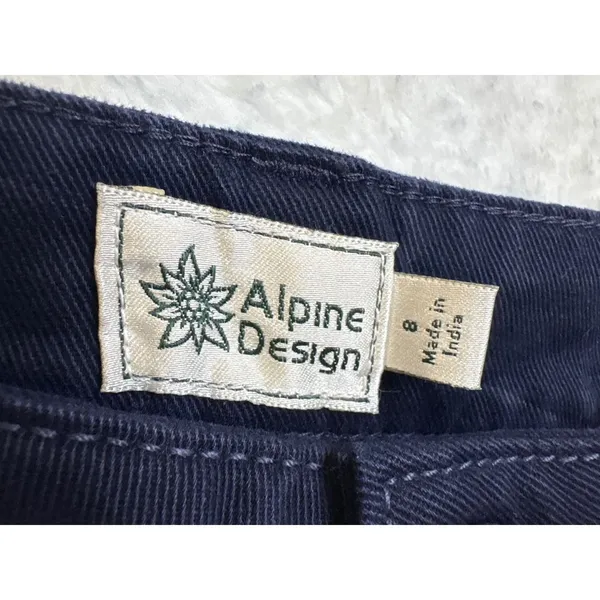 Alpine Design Womens Barrel Pant Deep Navy High Rise‎ Relaxed Cropped ADW24905 8 - Image 2