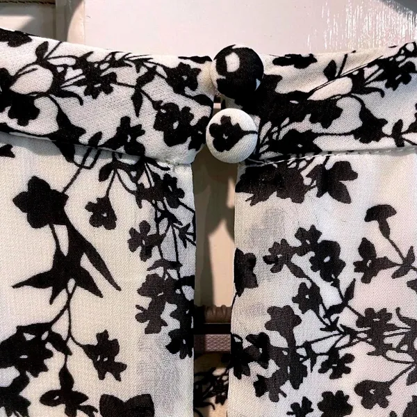 Lane Bryant Womens Black White Floral Halter Midi Dress Size 12 High Low Hem‎ - Image 8