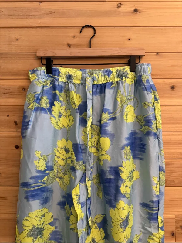 Lyrebird Anthropologist Large Viscose Satin High Rise Wide Leg Pajama Pants - Image 5
