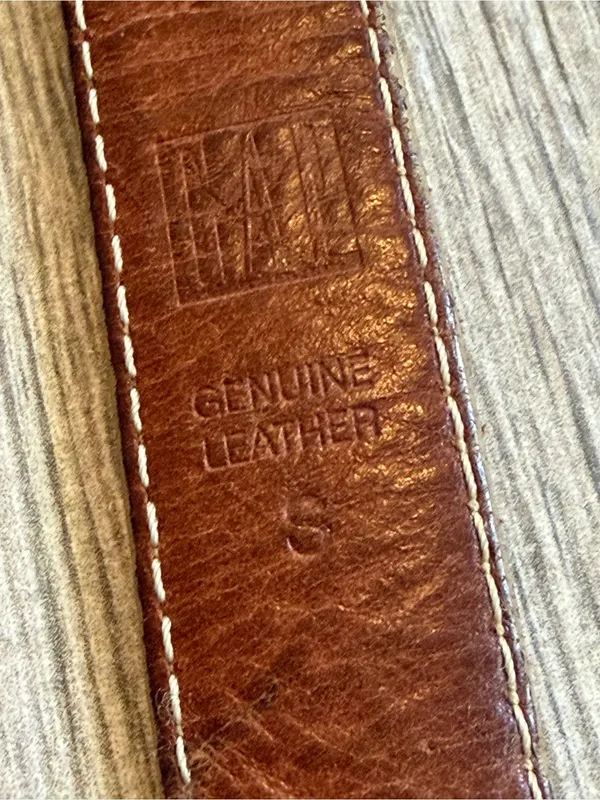 Vintage Y2K Gap Brown Leather Belt Brass Women's Small Distressed - Image 4