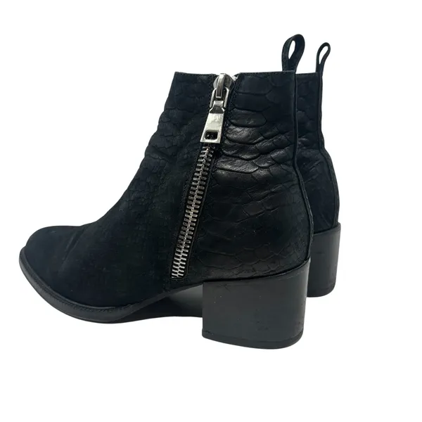 Jeffrey Campbell Ibiza Boone Chelsea Boots‎ Croc Embossed Suede Black US 8 - Image 9