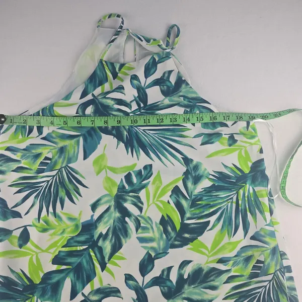 Gilli 15G Women's‎ White Tropical Leaf Print Halter Neck Maxi Dress - Size M - Image 8