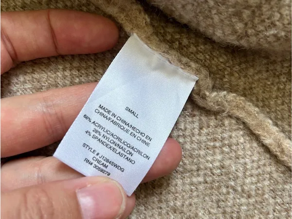 Thread & Supply Neutral Plaid Knit Cardigan Sweat Jacket Shacket Beige Taupe - Image 3