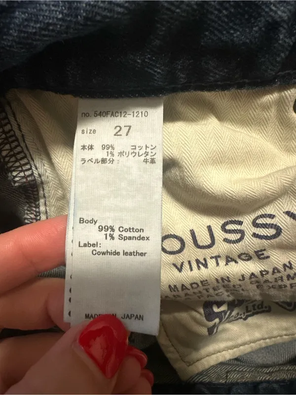Moussy vintage designer made in Japan raw hem medium wash jeans size 27 - Image 5