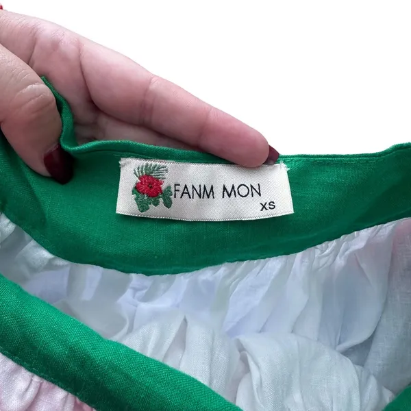 FANM MON Pamuk Embroidered‎ Halter Maxi Dress XS - Image 7