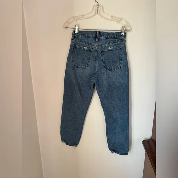 Abercrombie Fitch The Mom High Rise Jeans Size 4S Short Distressed - Image 10