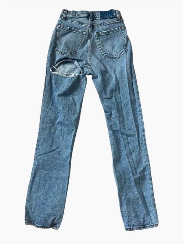 Abercrombie & Fitch 90s Straight Ultra High Rise Distressed 0R - Image 3