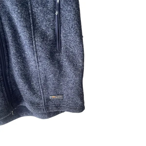 Orvis Womens XS Navy Blue Heather Sweater Fleece Full Zip Mock Neck‎ Vest - Image 4