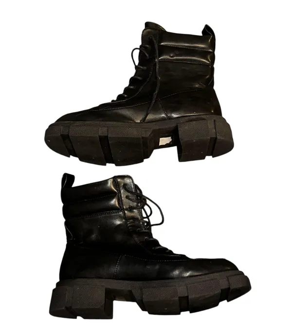 Wild Diva Lounge lace up combat boots - Image 3
