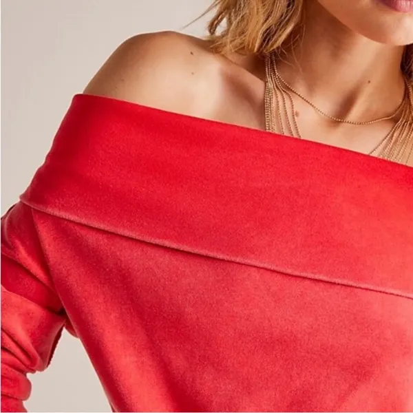 Free People Red Racer Not the Same Tee L - Image 3