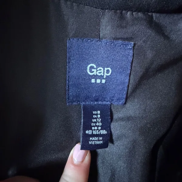 GAP Navy Blue Single Button Stretch Blazer Size 8 Professional Workwear - Image 2