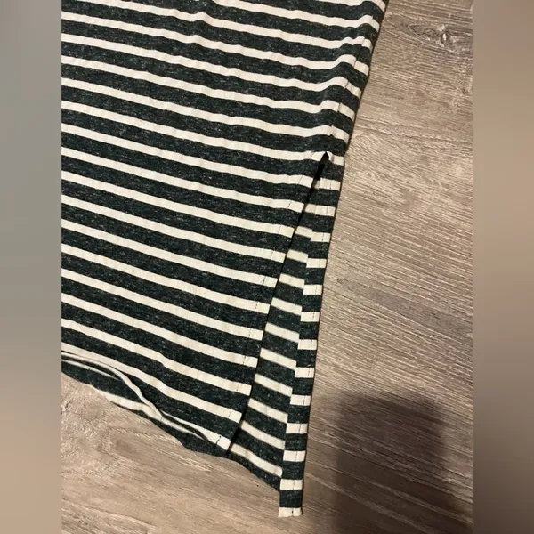 Free People Beach One Body Un Corp Green Striped Oversized Tunic Top Long Sleeve - Image 5