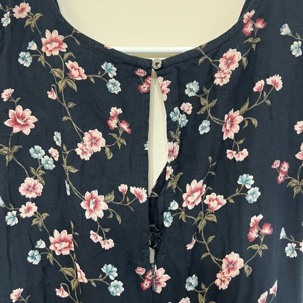 American Eagle Black Floral Dress with Cutouts Small Women - Image 5