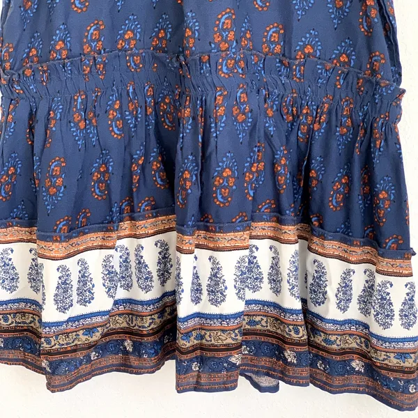 5/$25 Maurices Paisley‎ Tank Top Lace Up Neckline - Image 4