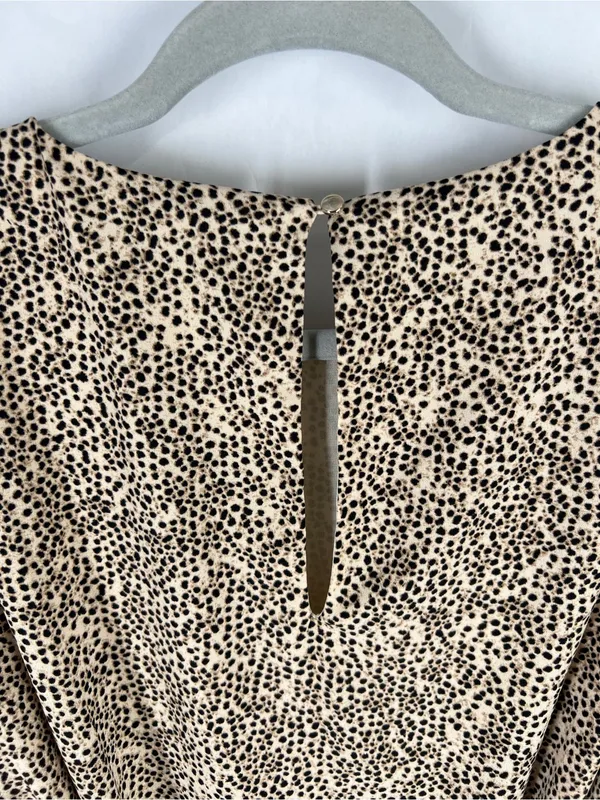H&M‎ Cheetah Print Tie Waist Mini Dress Size 4 - Image 9