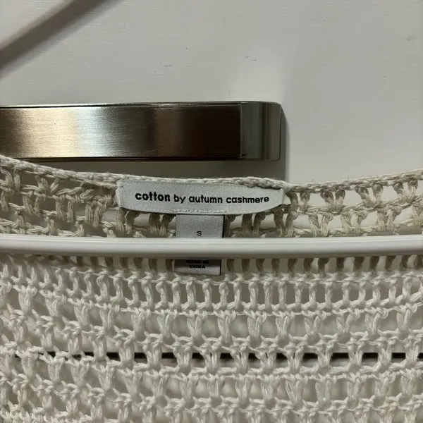 Y2K Knit Tan & White Sweater - Image 7
