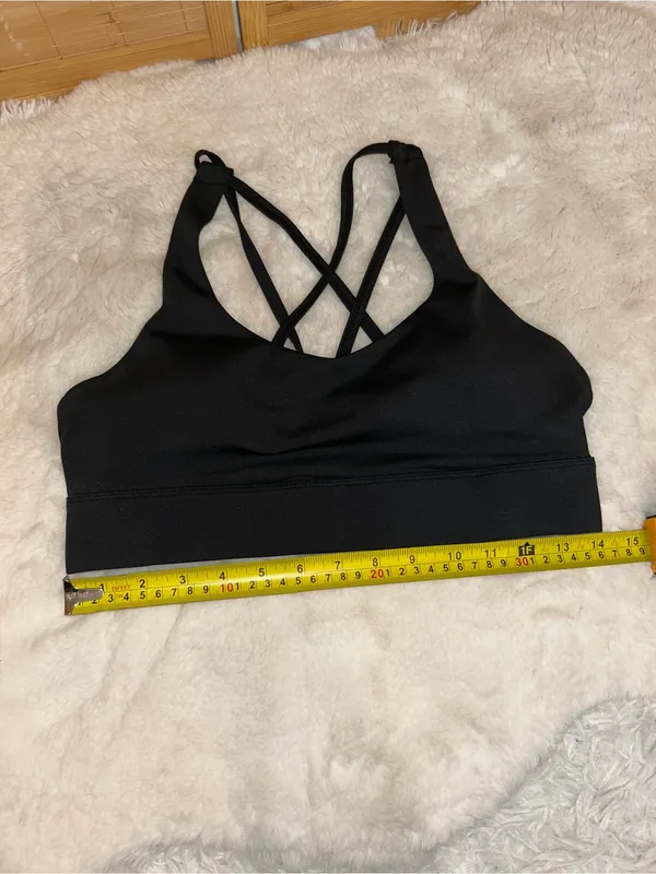Zyia Active black strappy sports bra workout exercise woman’s size large gym - Image 4