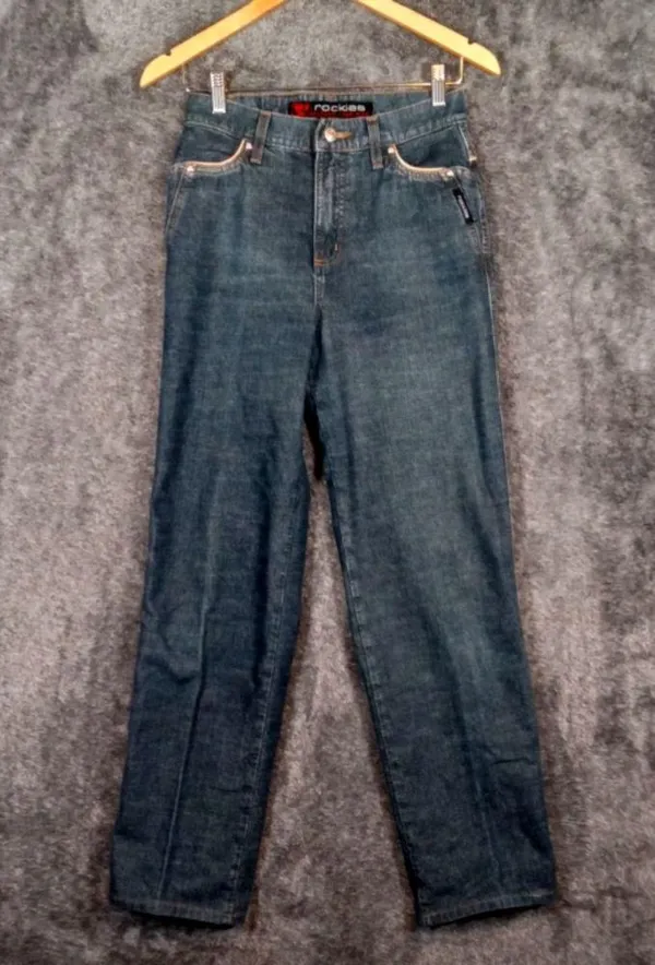 Rockies vintage relaxed long Rise cowgirl rodeo women's jeans size 3/4 - Image 2