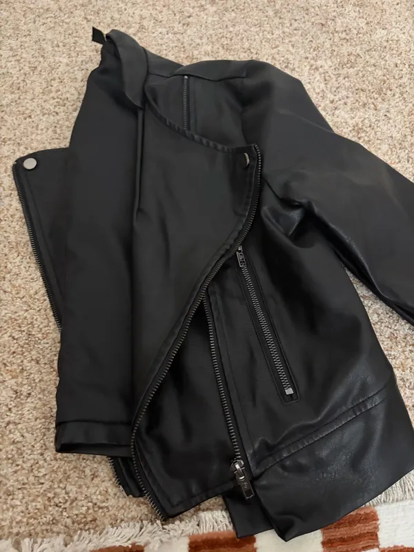Shein Faux Leather Moto Jacket - Image 3