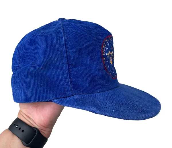 Vintage Blue Corduroy Trucker NRA Hat - Image 5