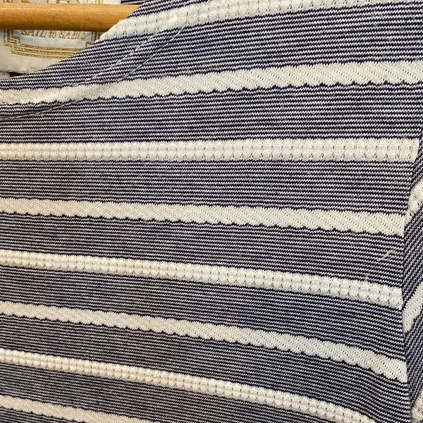 Sail to Sable Striped Casual Dress in Blue and White - Image 6
