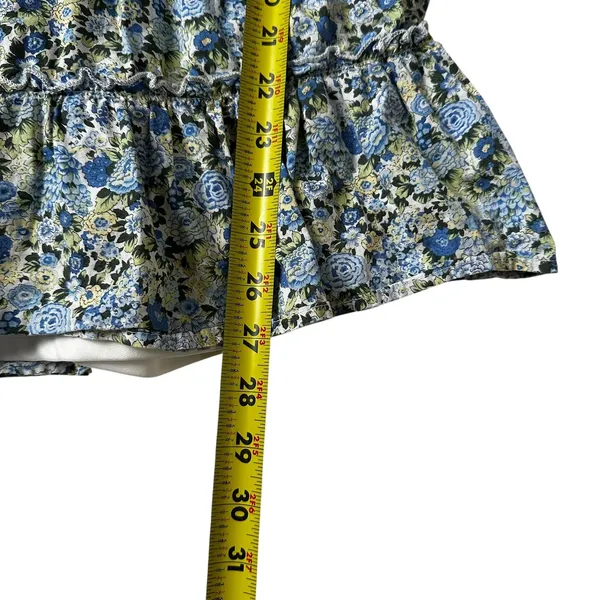 Altar'd State Blue Floral Lined Mini Babydoll Dress Women's Size Small | 27-1 - Image 5