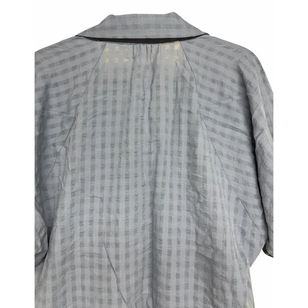 Anthropologie V-Neck Tiered Sleeve Tunic Dress Wedgewood Women's‎ Size Medium - Image 4