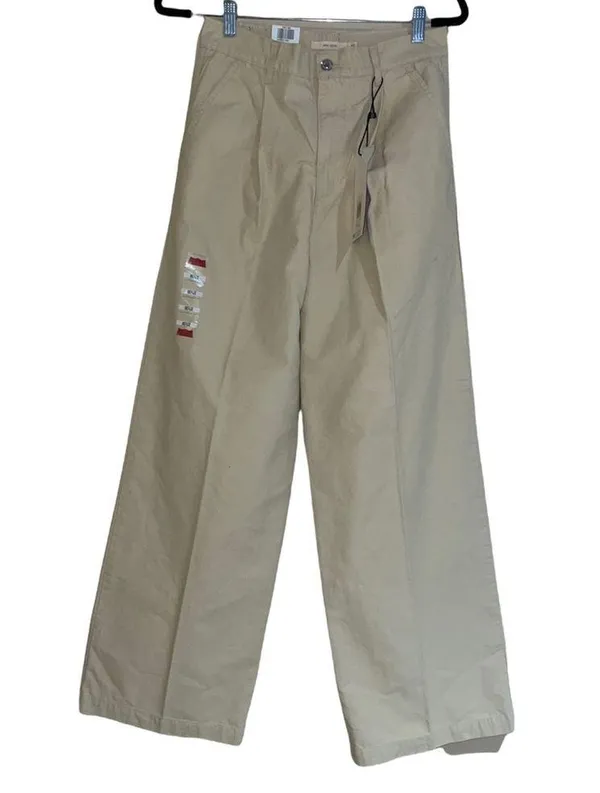 NWT LEVI’S PLEATED HIGH LOOSE PANTS 90’S STYLE KHAKI SZ-27 x 32 - Image 10