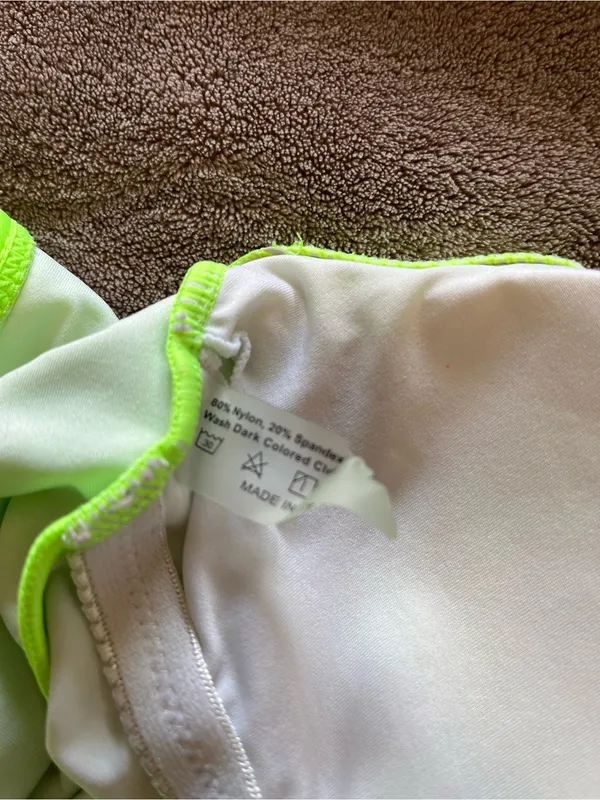 Neon 80’s One Piece Work Out Leotard Costume Bodysuit Women’s Sz S EUC - Image 4