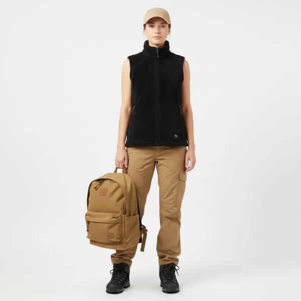 Mountain Hardware Black Soft Cozy Zip Up Sleeveless Fleece Vest S - Image 6