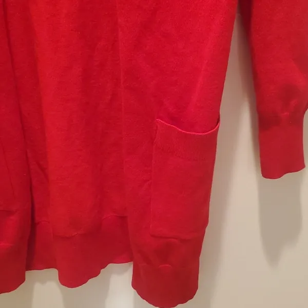Adorable Long Red Cardigan Size S (47) - Image 3