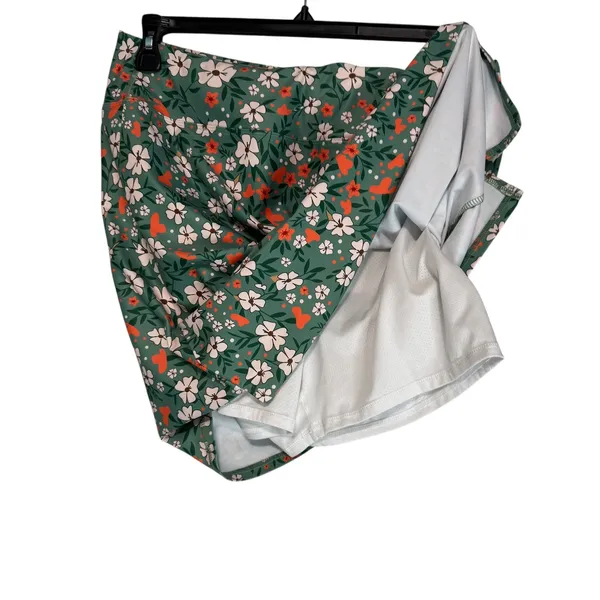 Loukeith Women Floral Print Green Skort Athletic‎ Golf Tennis Skirt Size L - Image 10