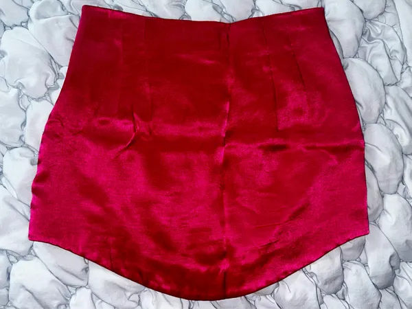 Zara Pink Satin Skirt - Image 3